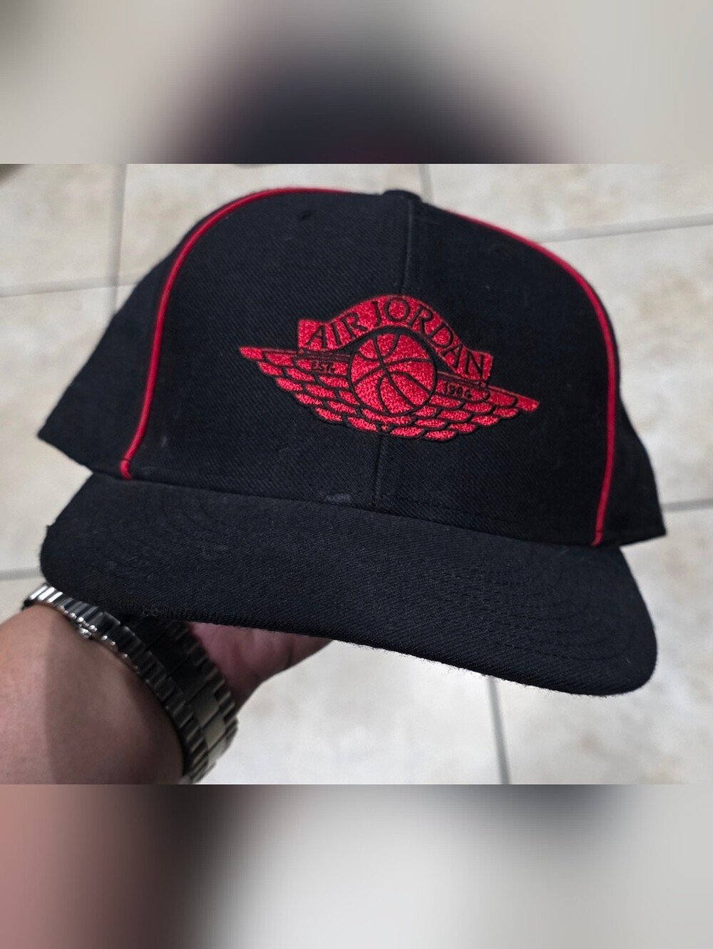Air Jordan Wings Vintage 7 1/4 Jumpman Hat Fitted Designer Fashion Cap 100% Wool